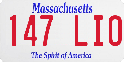MA license plate 147LI0
