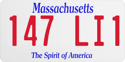 MA license plate 147LI1