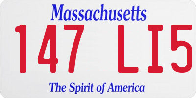 MA license plate 147LI5