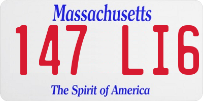 MA license plate 147LI6