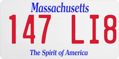 MA license plate 147LI8
