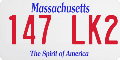 MA license plate 147LK2