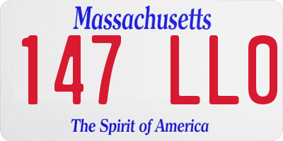 MA license plate 147LL0