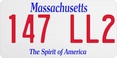 MA license plate 147LL2