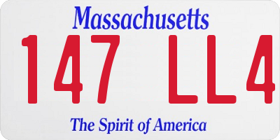 MA license plate 147LL4
