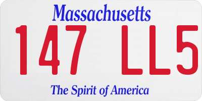 MA license plate 147LL5