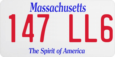 MA license plate 147LL6