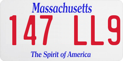 MA license plate 147LL9
