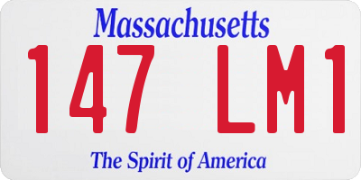 MA license plate 147LM1