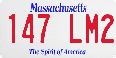 MA license plate 147LM2