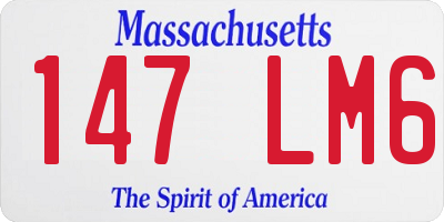 MA license plate 147LM6