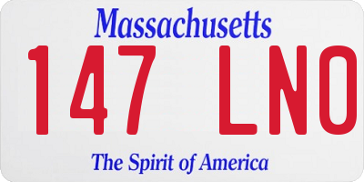 MA license plate 147LN0