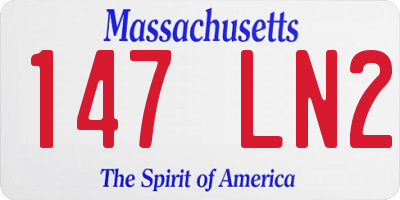 MA license plate 147LN2