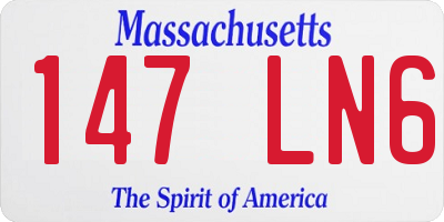 MA license plate 147LN6