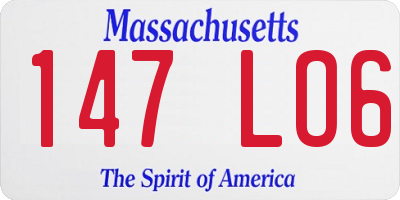 MA license plate 147LO6