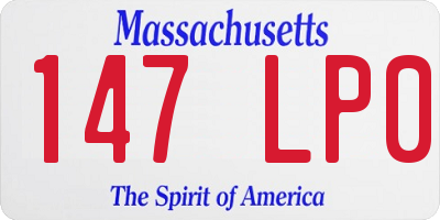 MA license plate 147LP0