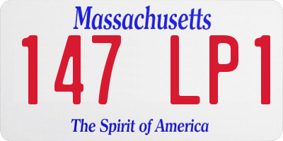 MA license plate 147LP1