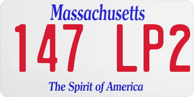 MA license plate 147LP2