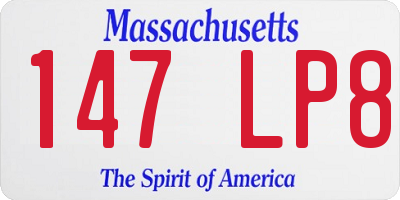 MA license plate 147LP8
