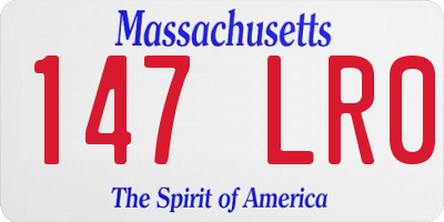 MA license plate 147LR0