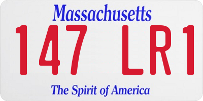 MA license plate 147LR1