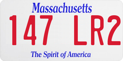 MA license plate 147LR2