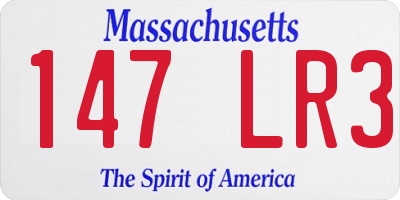 MA license plate 147LR3