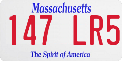 MA license plate 147LR5