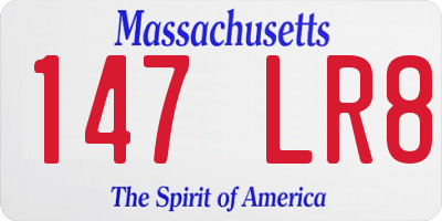 MA license plate 147LR8