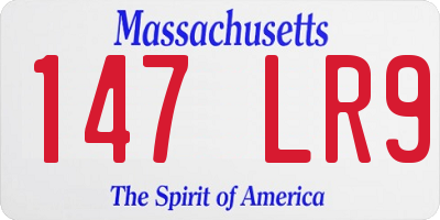 MA license plate 147LR9