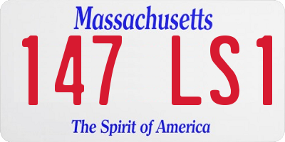 MA license plate 147LS1