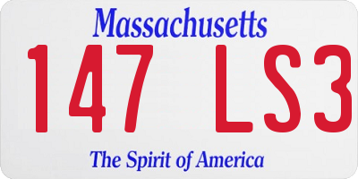 MA license plate 147LS3