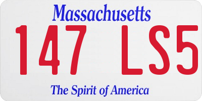 MA license plate 147LS5