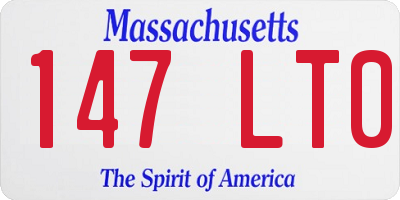 MA license plate 147LT0