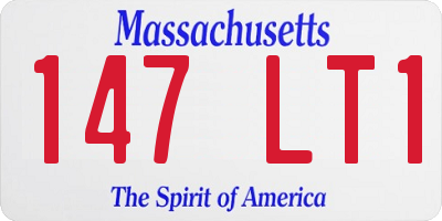 MA license plate 147LT1