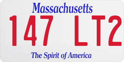 MA license plate 147LT2