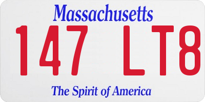 MA license plate 147LT8