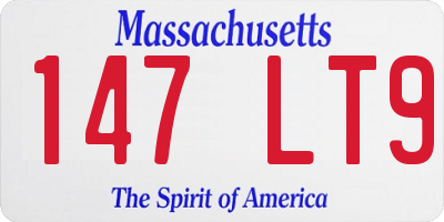MA license plate 147LT9
