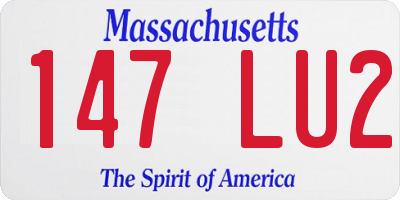 MA license plate 147LU2