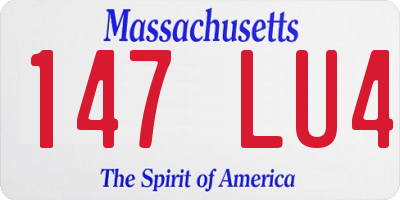 MA license plate 147LU4