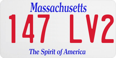 MA license plate 147LV2