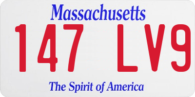 MA license plate 147LV9