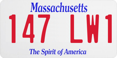 MA license plate 147LW1