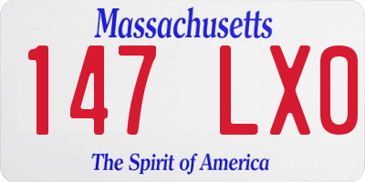 MA license plate 147LX0