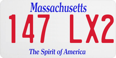 MA license plate 147LX2