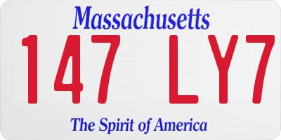 MA license plate 147LY7