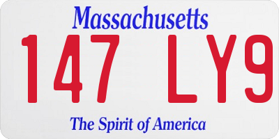 MA license plate 147LY9
