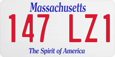 MA license plate 147LZ1
