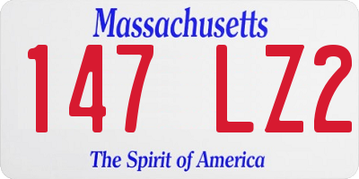 MA license plate 147LZ2