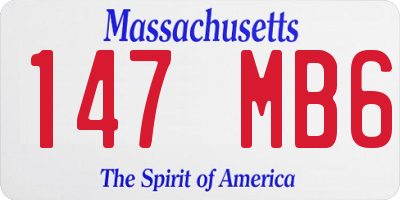 MA license plate 147MB6